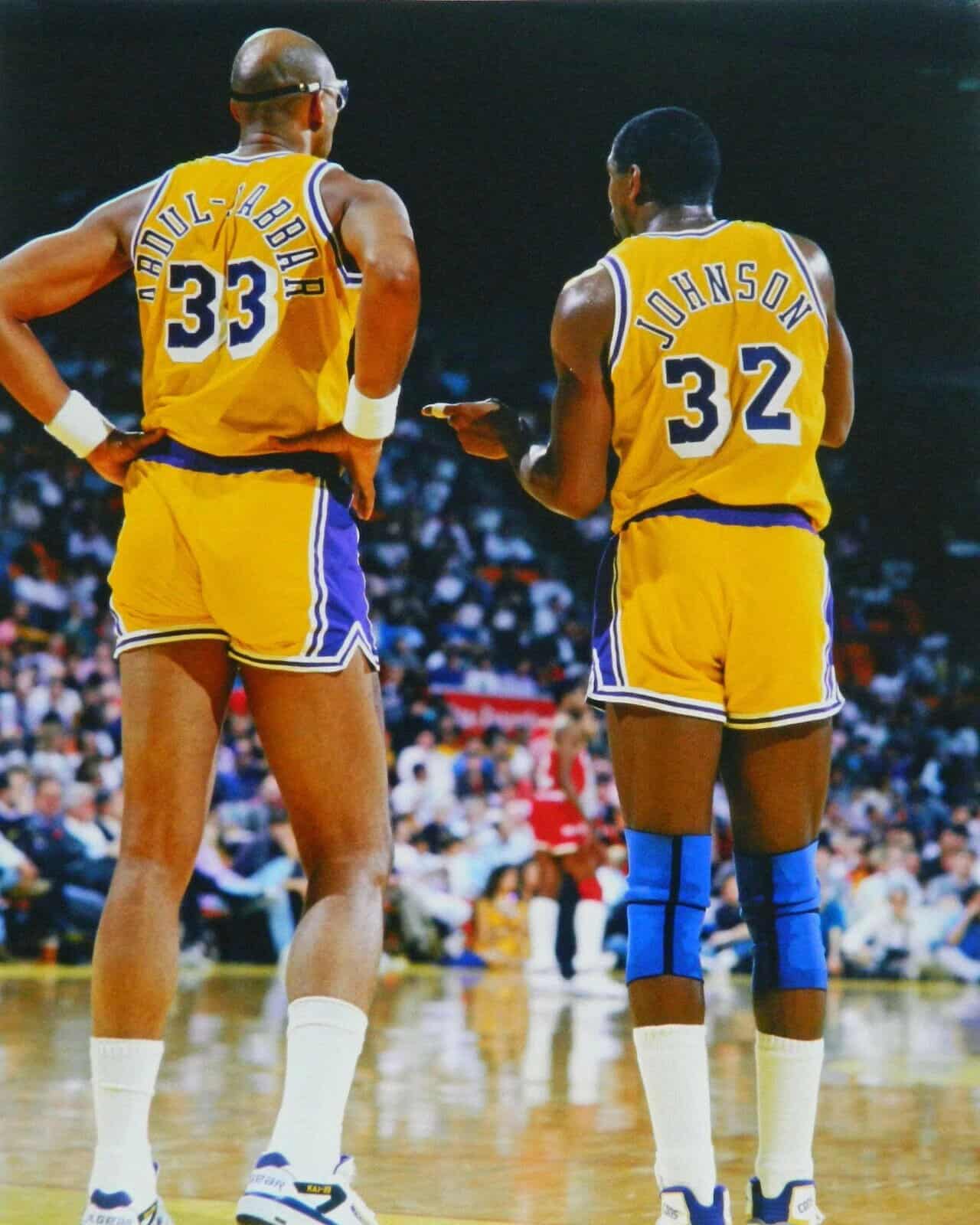 Kareem Abdul Jabbar et Magic Johnson