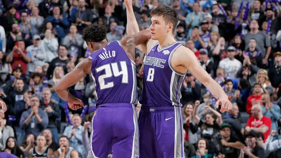 Le duo d'arrière Hield-Bogdanovic aux Kings de Sacramento en 2020